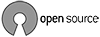 Open Source logo in grayscale