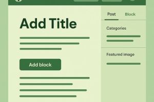 Skjermbilde av WordPress-editor med nytt innlegg i redigeringsmodus
