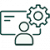 Brukerprofil og tannhjul – symbol for lisenshåndtering uten administrasjonskaos