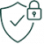 Skjold med hengelås og hake – symbol for Zero Trust og sikker Microsoft 365