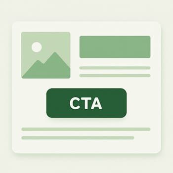 Eksempel på tydelig CTA knapp på nettside