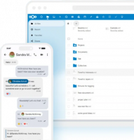 Brukere i videomøte med skjermdeling i Nextcloud Talk
