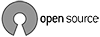 Open Source logo in grayscale