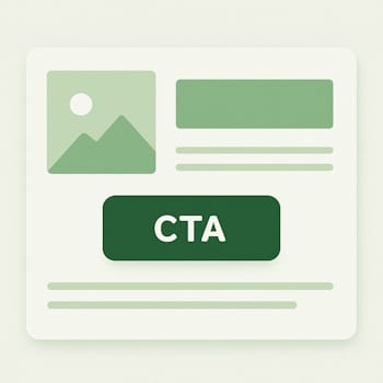 Eksempel på tydelig CTA knapp på nettside