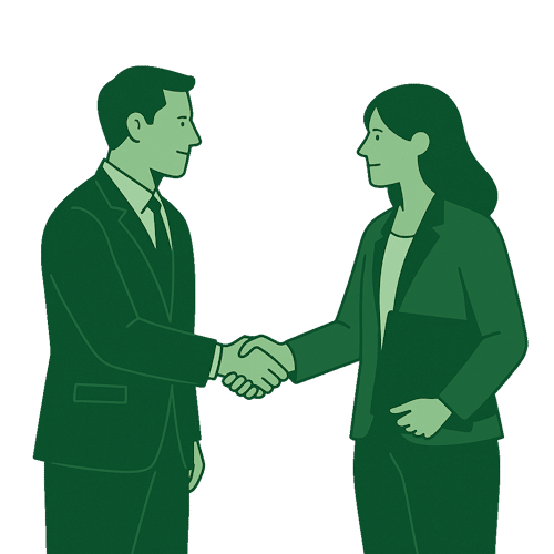 Regnskapsrådgiver og IT-konsulent som planlegger regnskapsbyrå samarbeid