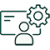 Brukerprofil og tannhjul – symbol for lisenshåndtering uten administrasjonskaos