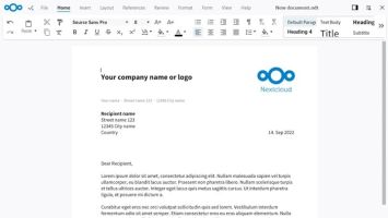 Dokument som redigeres i nettbasert tekstbehandler