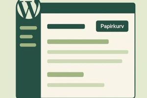 Visning av Papirkurv-fanen i WordPress med valgene gjenopprett eller slett permanent