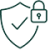 Skjold med hengelås og hake – symbol for Zero Trust og sikker Microsoft 365