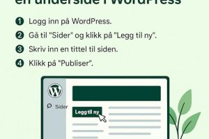 Illustrasjon av WordPress-sidehierarki med underside lagt til.