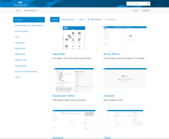 Oversikt over Nextcloud-apper og tillegg